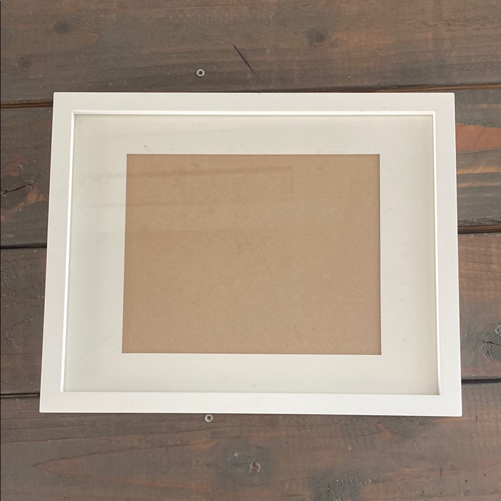 Made By Design White and Brown Picture Frame with Elegant Accents